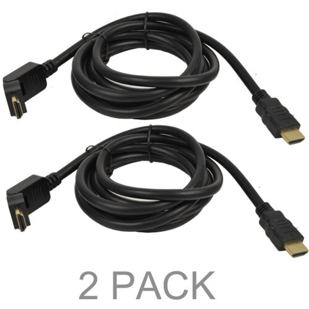 (2-Pack) 6.6' Sanus EHDF-6.6ft Pivoting 4K HDMI Cable