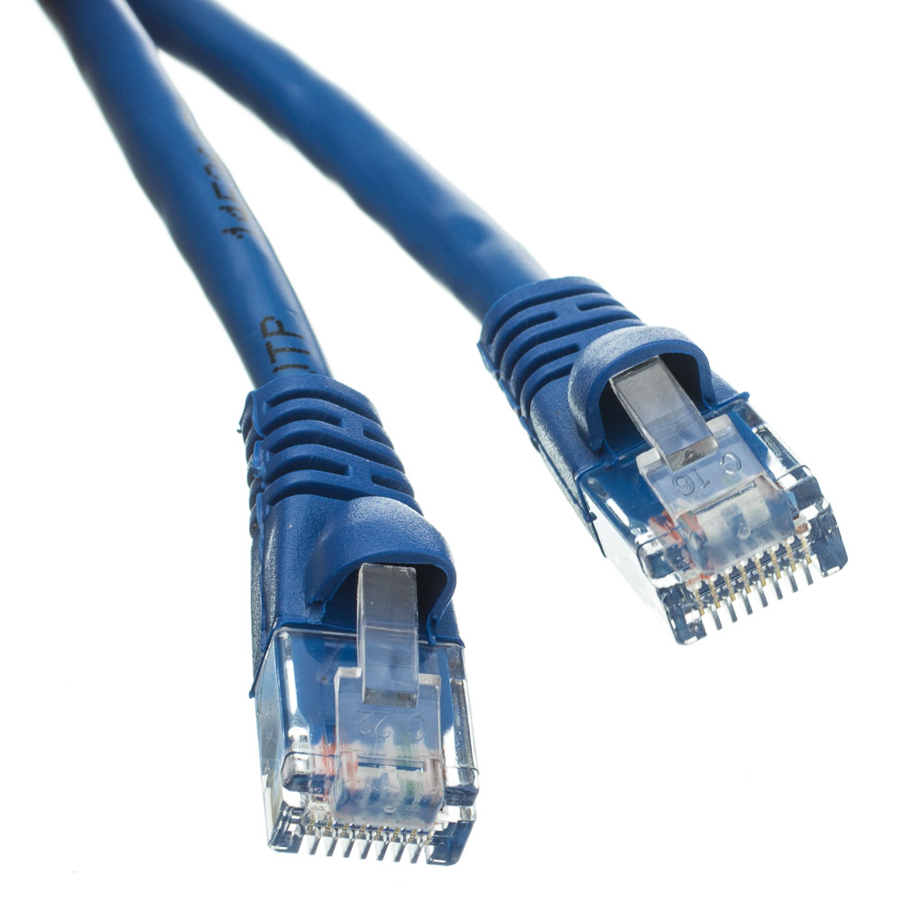 5ft Cat6a Blue Ethernet Network Patch Cable, 10 Gb, Molded Boot
