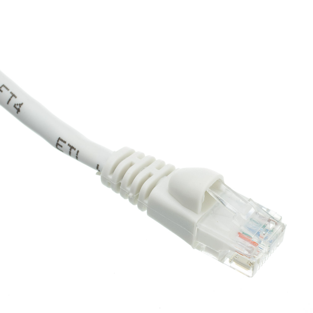 Snagless 1 Ft Cat5e White Ethernet Patch Cable