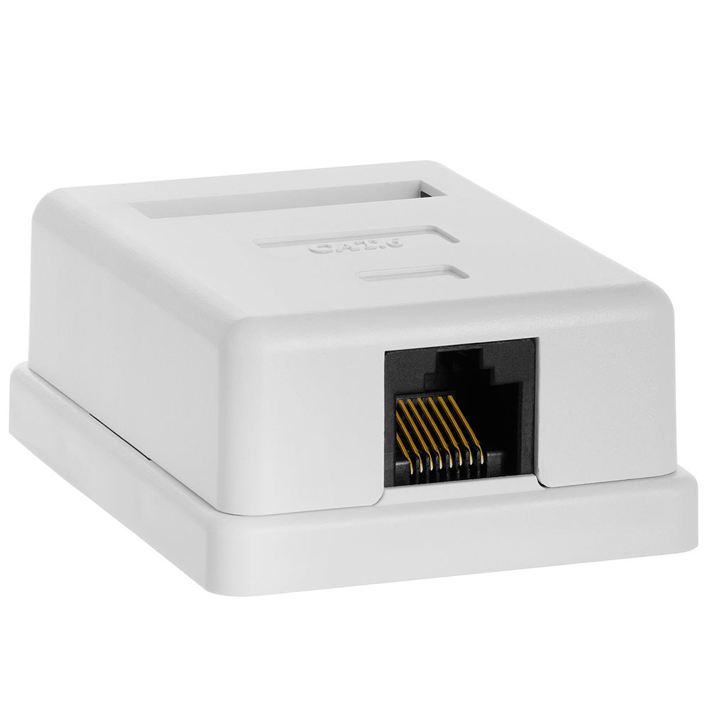 RJ45 Single Port Surface Mount Box Keystone Jack Cat 5e Cat6 RJ45 Single Port Surface Mount Box Keystone Jack Cat 5e Cat6