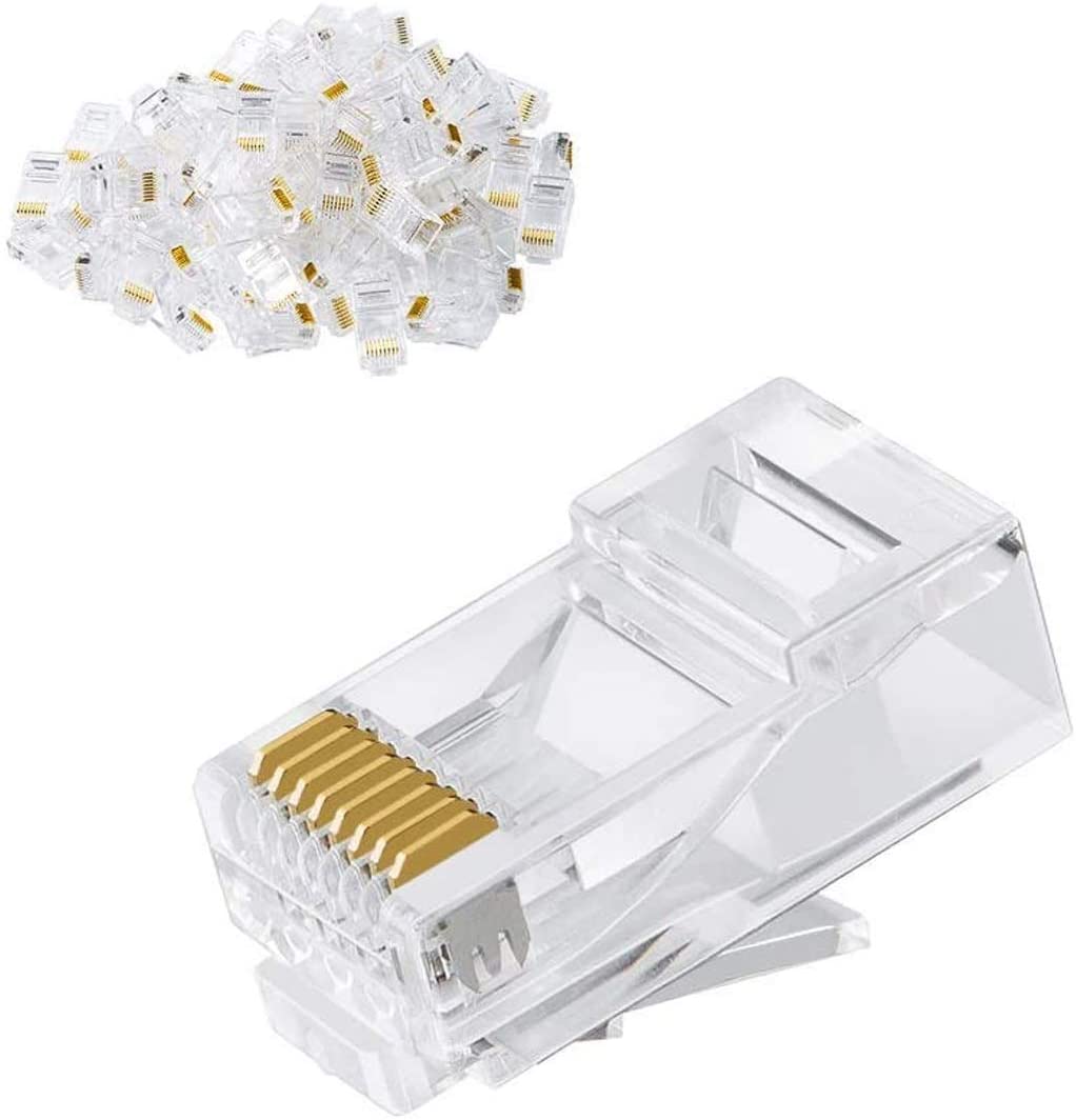 10 Pc RJ45 Modular CAT6 CAT5E 8P8C Network Cable LAN Connector 10 Pc RJ45 Modular CAT6 CAT5E 8P8C Network Cable LAN Connector