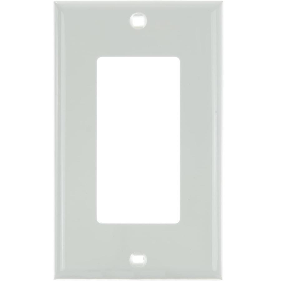 1 Gang Decorative Switch and Receptacle Plate, White
