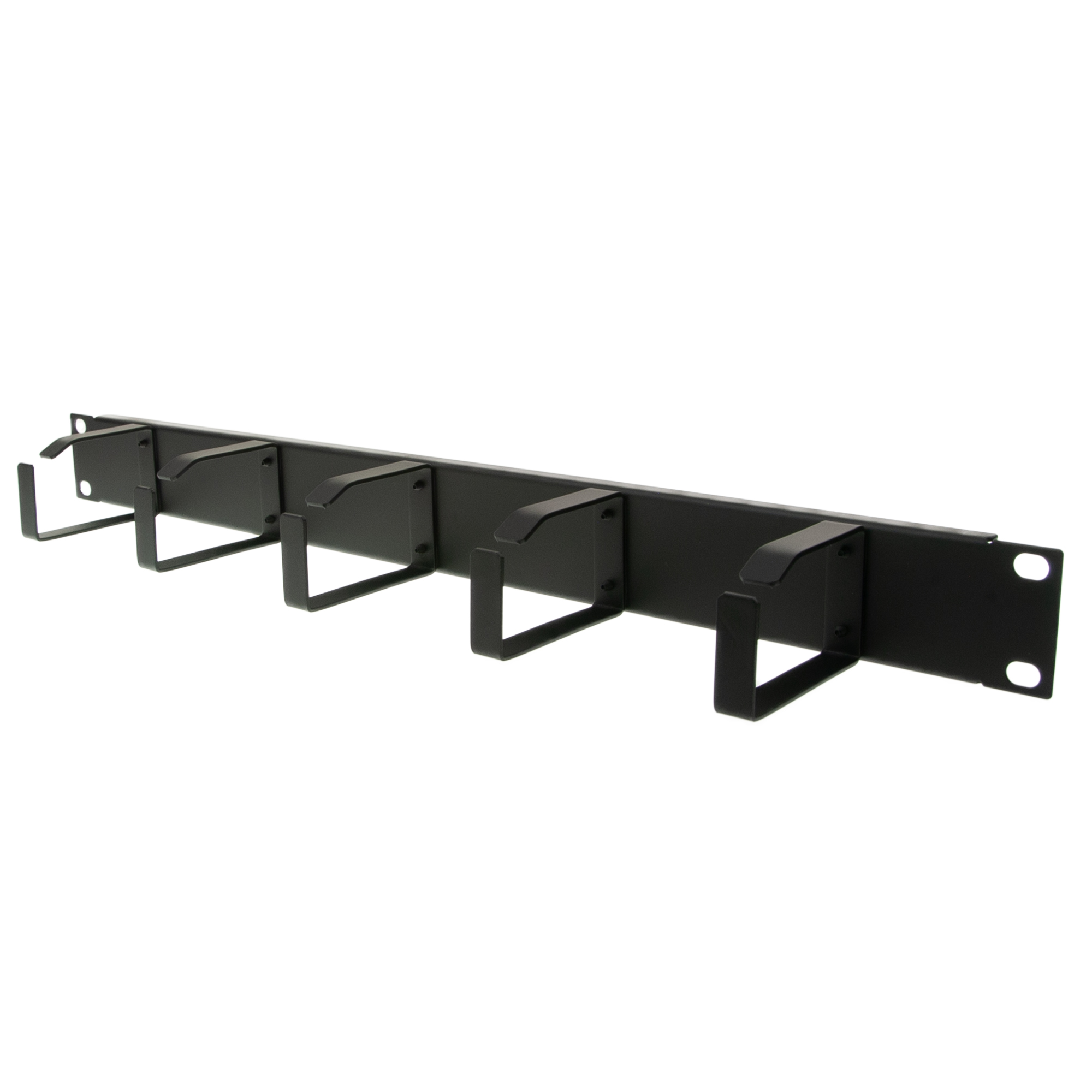 Rack D Ring Cable Management, 1U, Metal, Black 19 Inch Rack D Ring Cable Management, 1U, Metal, Black 19 Inch