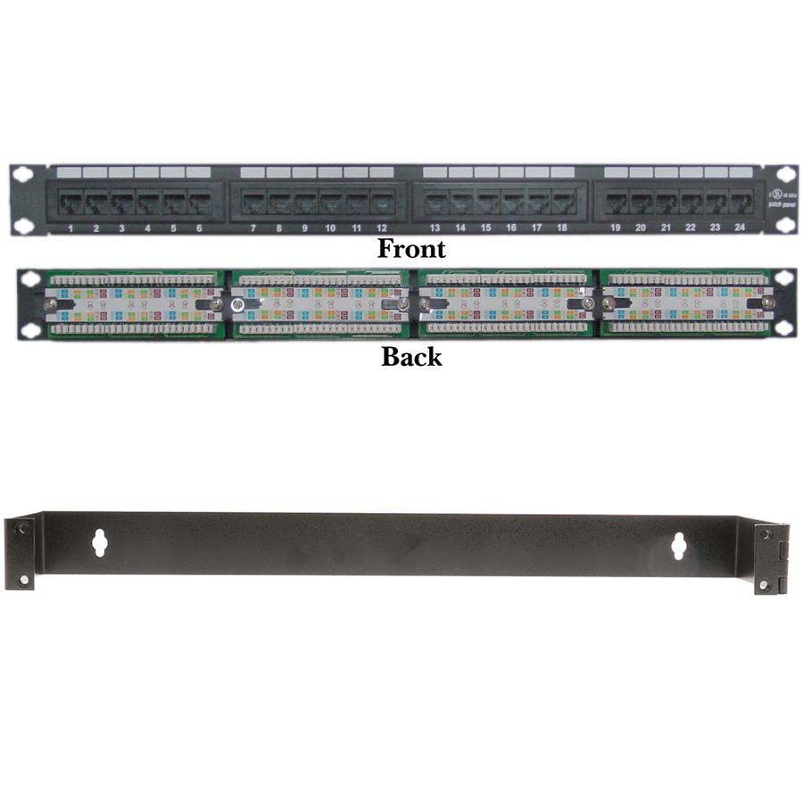 24 port Cat6 Patch Panel, 110 Type, 568A & 568B with 1U Bracket 24 port Cat6 Patch Panel, 110 Type, 568A & 568B with 1U Bracket