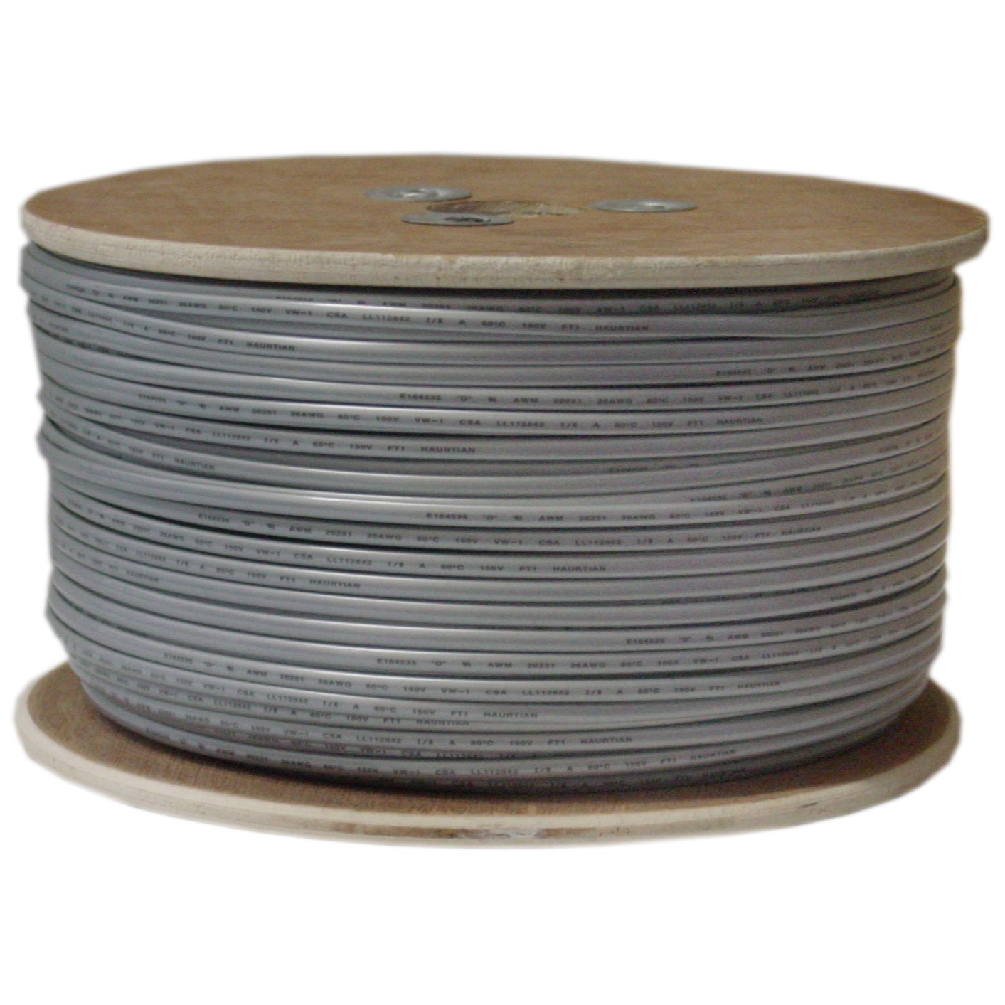 1000ft, Bulk Silver Satin Phone Cord, 26/4, Spool, Cable 1000ft, Bulk Silver Satin Phone Cord, 26/4, Spool, Cable