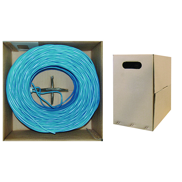 Cat5e Network Cable, CMR, Stranded Copper, Blue, 1000 Ft Cat5e Network Cable, CMR, Stranded Copper, Blue, 1000 Ft