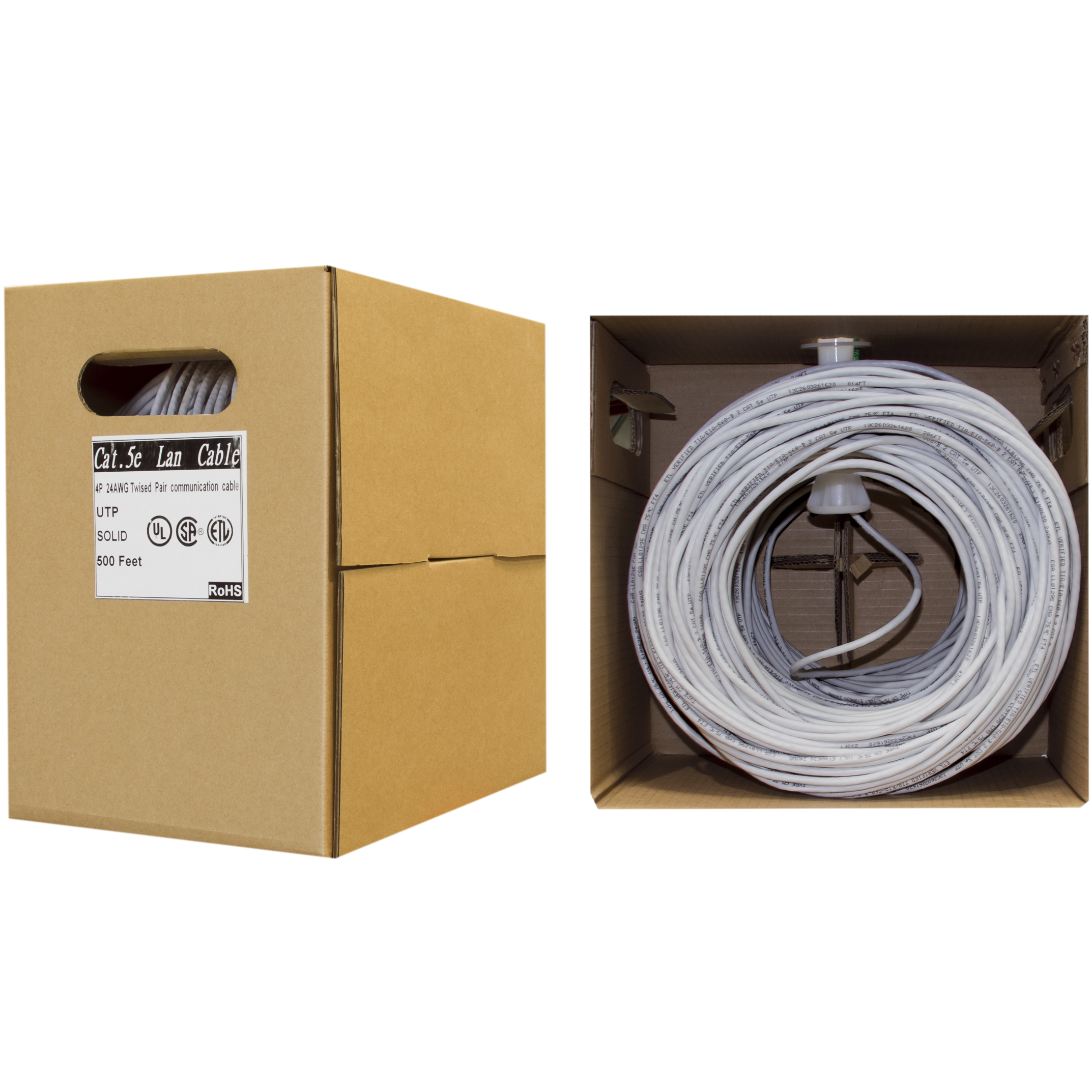 Cat5e Network Cable, CMR, Solid Copper, Gray, 1000 Ft Cat5e Network Cable, CMR, Solid Copper, Gray, 1000 Ft
