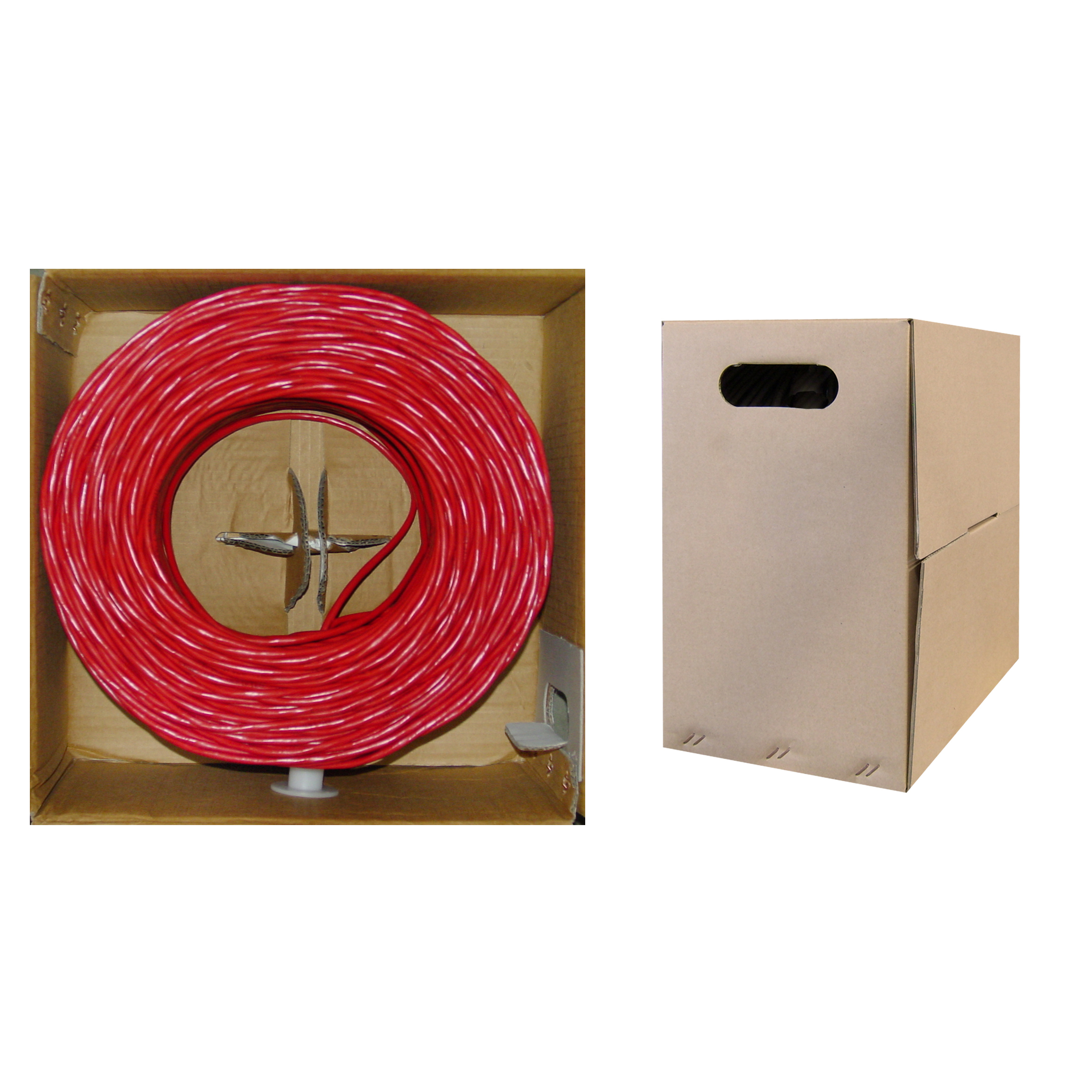 Cat5e Network Cable, CMR, Stranded Copper, Red, 1000 Ft Cat5e Network Cable, CMR, Stranded Copper, Red, 1000 Ft