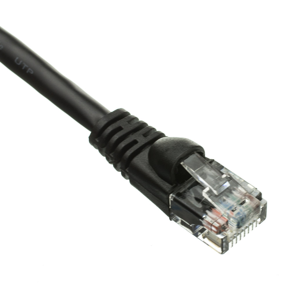Snagless 14 Ft Cat5e Black Ethernet Patch Cable