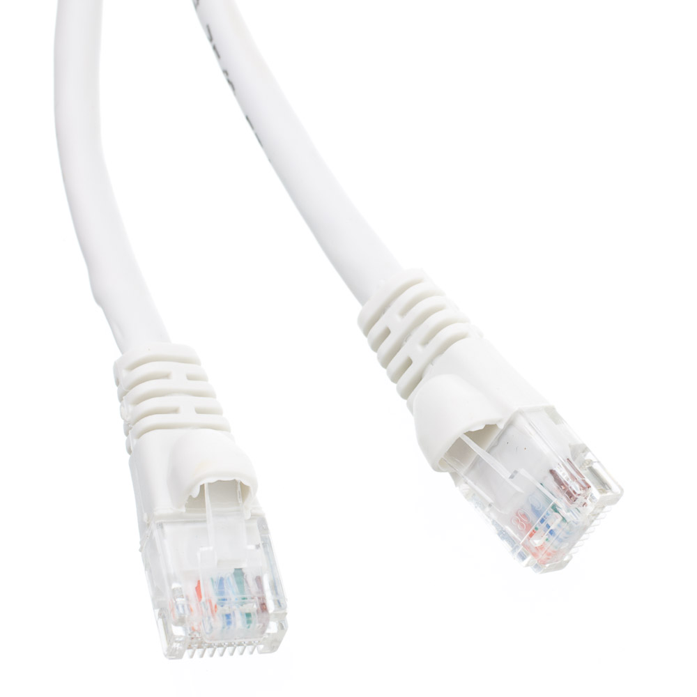 25 Foot Cat6 White Ethernet RJ45 Network Patch Cable Snagless