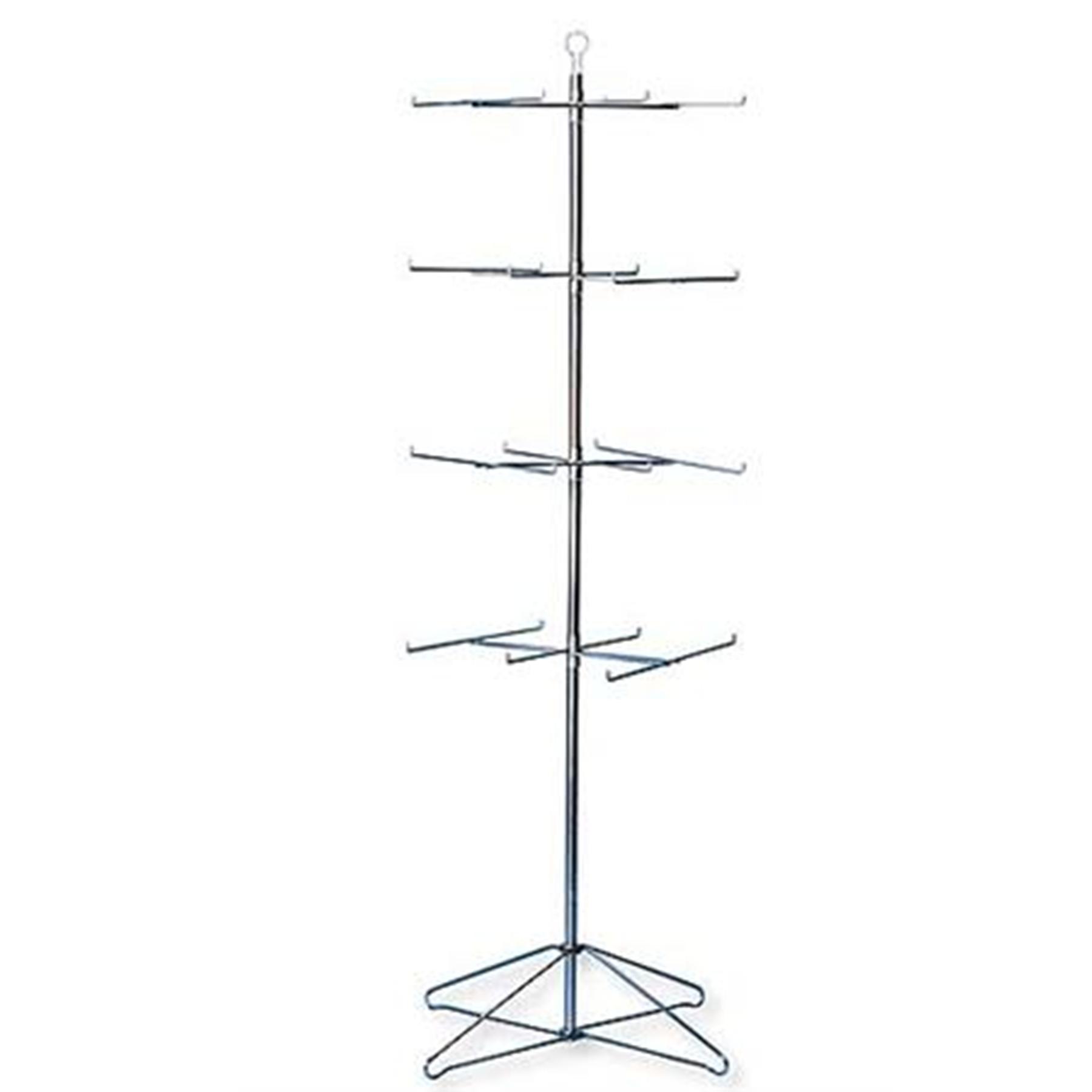 Retail Display Hanging Floor Spinner Rack 4-Tier Wire 63½ Inches