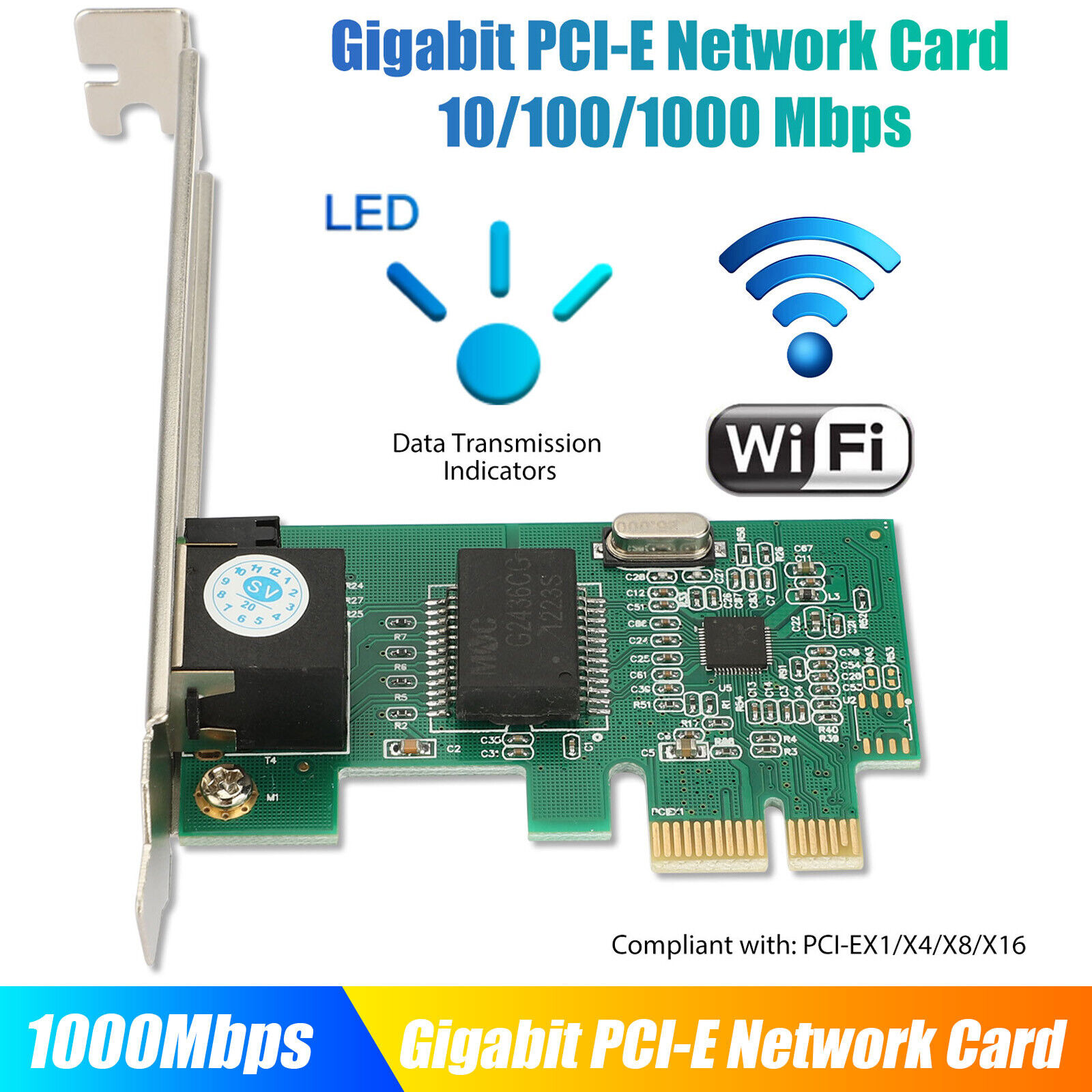 Gigabit Ethernet LAN PCI-E PCI Express Network Controller Card Gigabit Ethernet LAN PCI-E PCI Express Network Controller Card