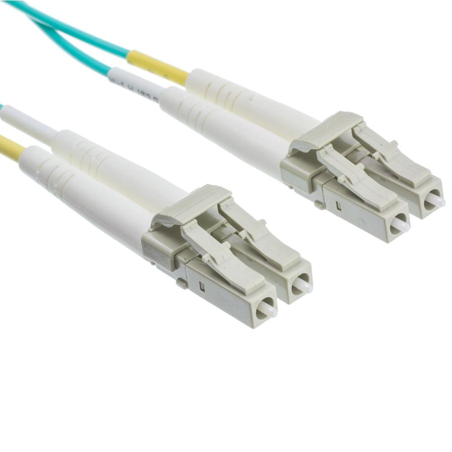 2 meter 10Gb Aqua LC OM4 Duplex Fiber Optic Cable, 50/125 2 meter 10Gb Aqua LC OM4 Duplex Fiber Optic Cable, 50/125