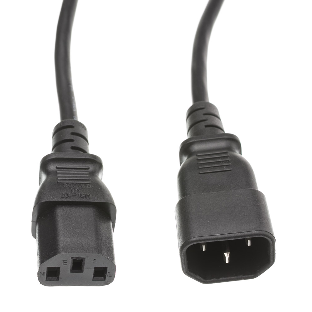 Computer and Monitor Power Extension Cord, C13 to C14, 10A, 6 FT Computer and Monitor Power Extension Cord, C13 to C14, 10A, 6 FT