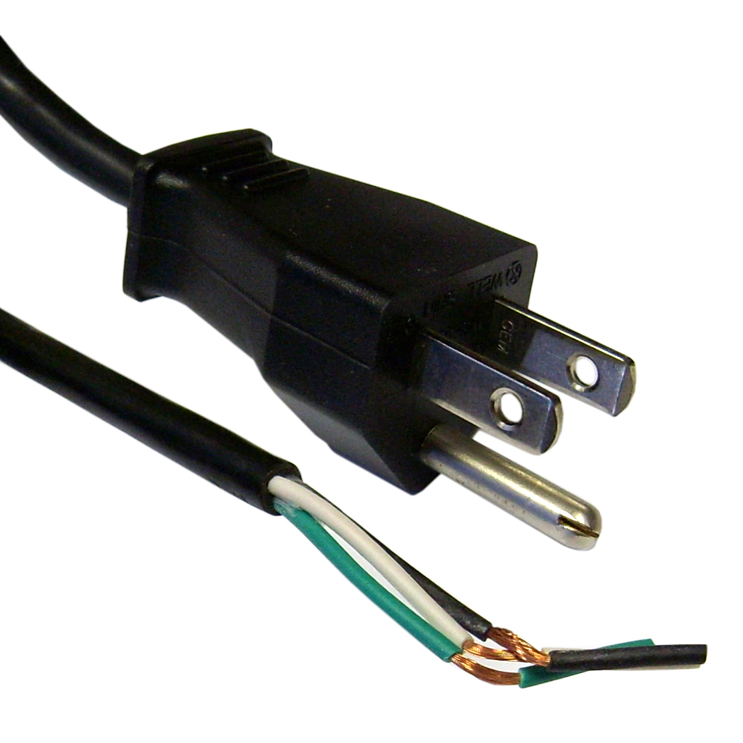 NEMA 5-15P to Standard ROJ Power Cord, SVT, 10A, 6 foot NEMA 5-15P to Standard ROJ Power Cord, SVT, 10A, 6 foot