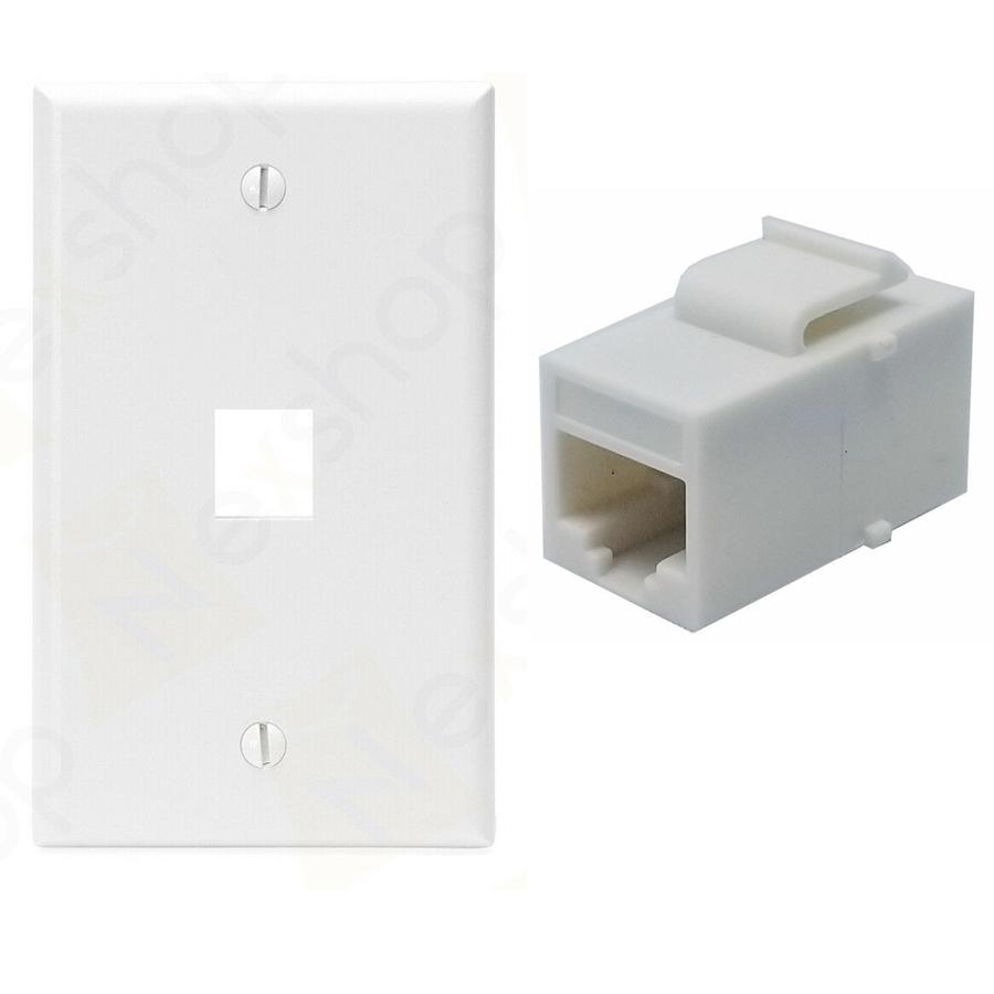 Ethernet Wall Plate Cat6 Coupler Jack Combo Ethernet Wall Plate Cat6 Coupler Jack Combo