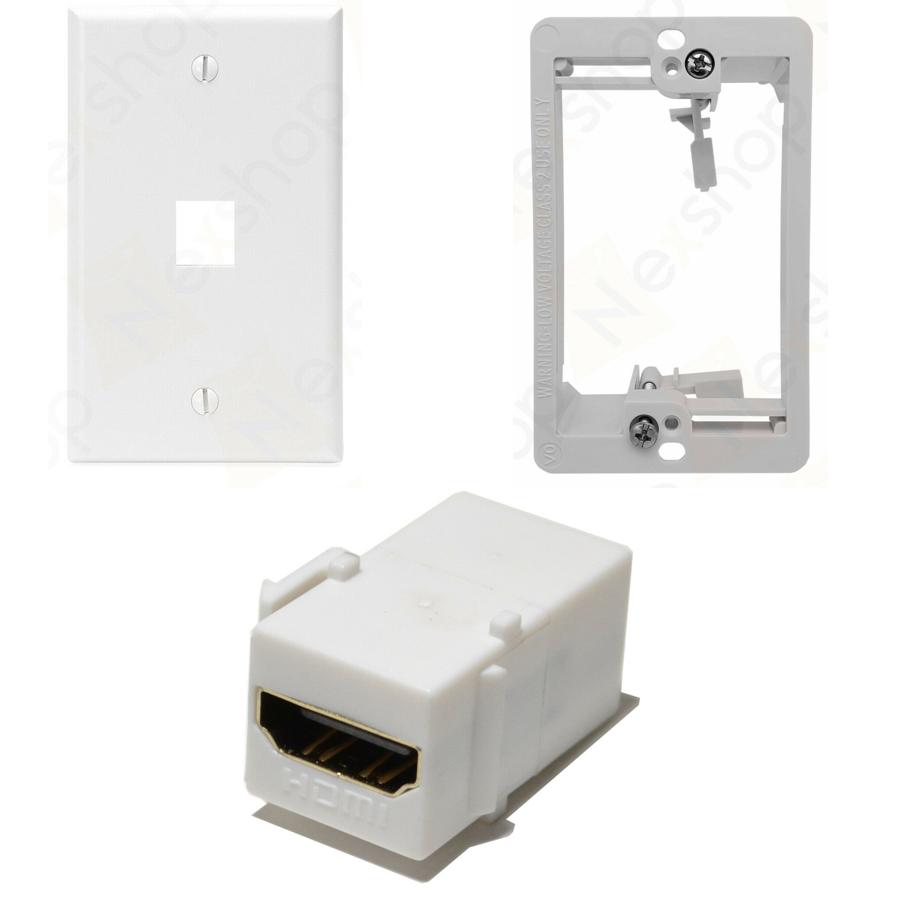 Ethernet Wall Plate, HDMI Coupler, Jack Combo, Drywall Plate Ethernet Wall Plate, HDMI Coupler, Jack Combo, Drywall Plate