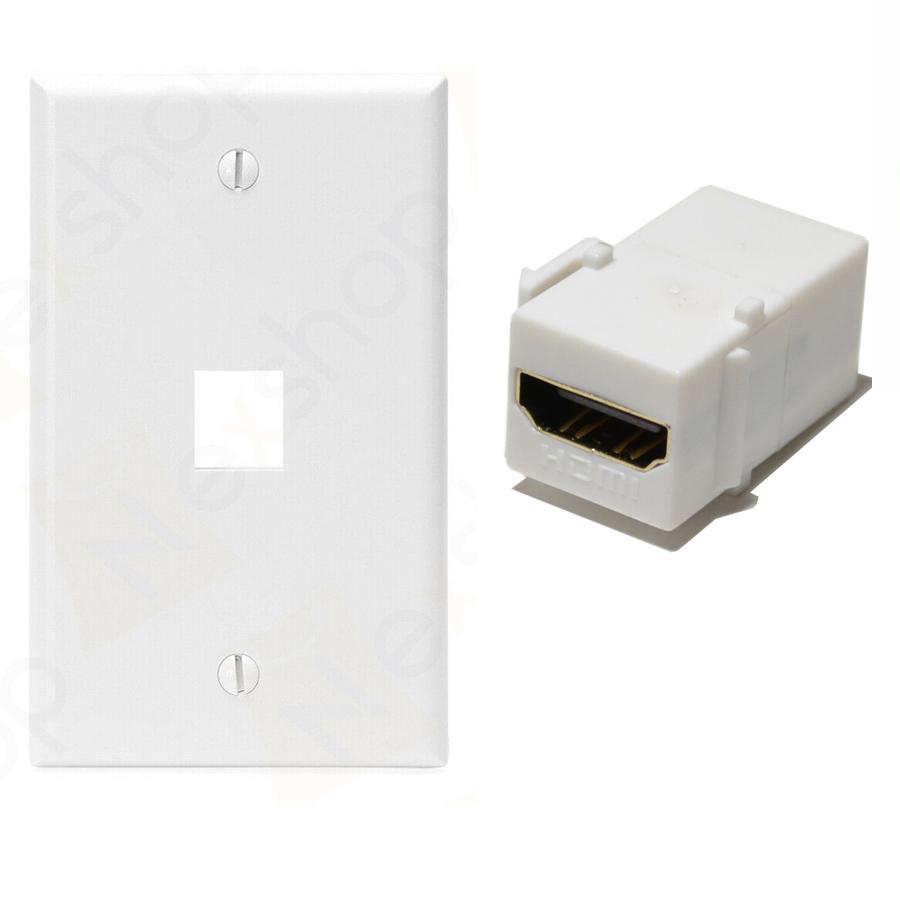Ethernet Wall Plate HDMI Coupler Jack Combo